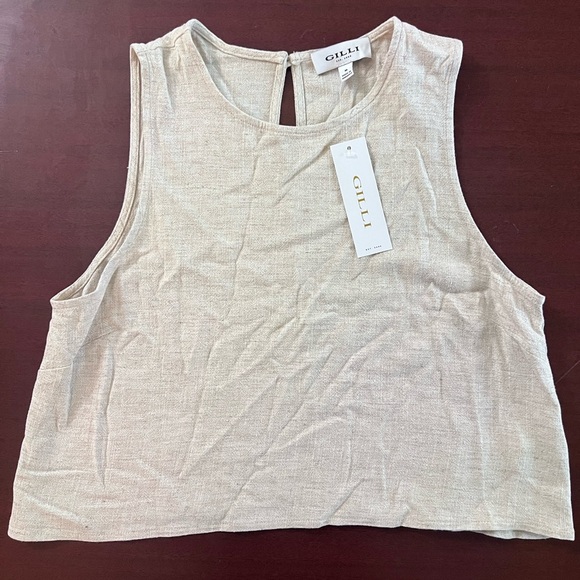 Gilli Beige Sleeveless Tank Top - Picture 1 of 3